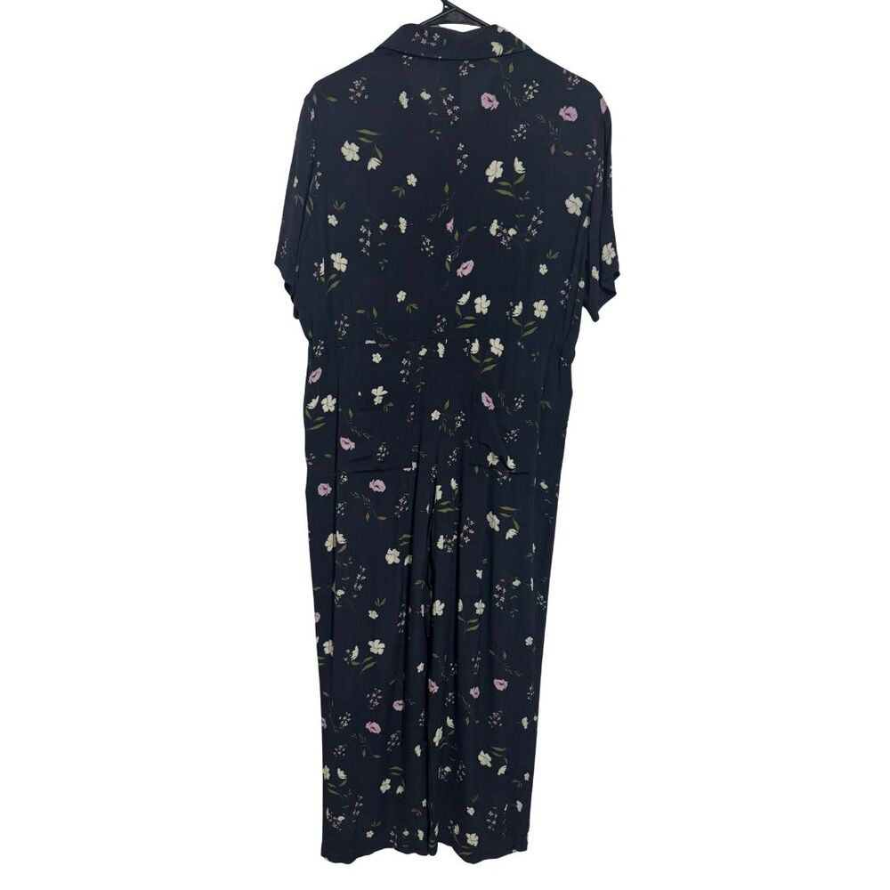 THAKOON COLLECTION x RTR Womens Collared Jumpsuit Navy Floral Size 6 - Picture 6 of 9